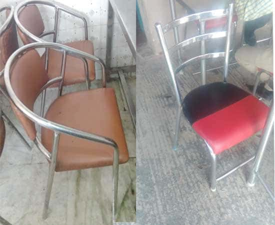 Rubber Wood Chair With SS Frame